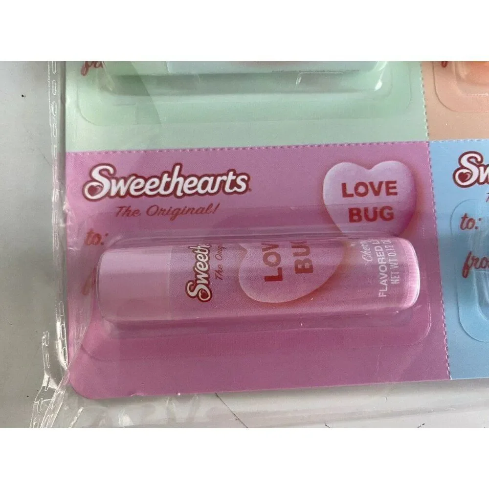 8 Pack SWEETHEARTS Flavored Lip Balm Set Banana Strawberry Grape‎ Blueberry NEW
